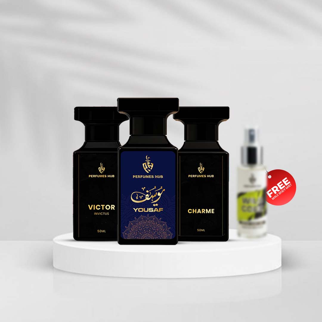 Men Fragrances Bundle – Victor Invictus |  Yousaf | Charme | 3 x 50ml | Special Offer